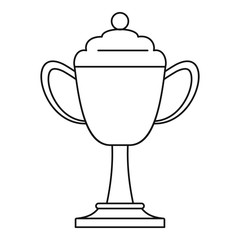 Cup award icon vector thin line