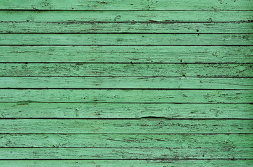 Obraz premium Old green wooden wall