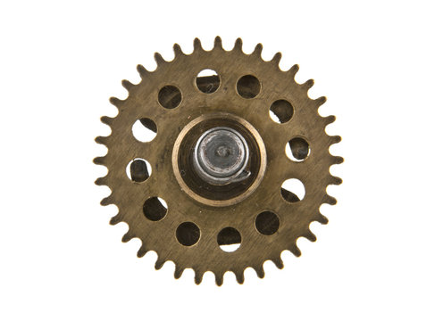 old gear isolated on white background