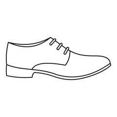 Men shoe icon vector thin line