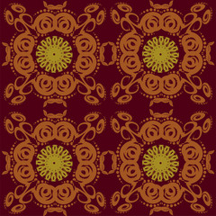 Seamless abstract floral pattern,mandala pattern