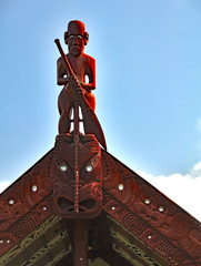 Naklejka premium Maori meeting house at Waitangi