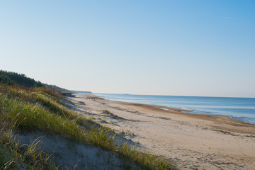 Palanga Baltic beach in autumn