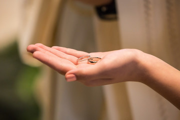 Bride and groom rings