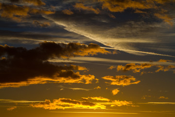 Wolkenpanorama am Abendhimmel