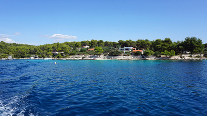 Fototapeta na wymiar natural coast on trogir island in croatia