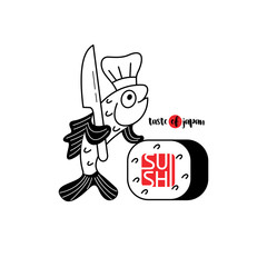 Logo sushi for Japanese restaurant 8.