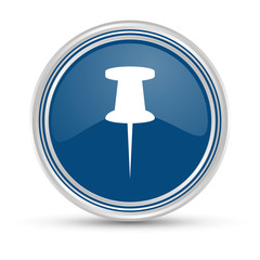 Blauer Button - Pin