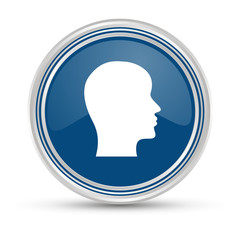 Blauer Button - Kopf