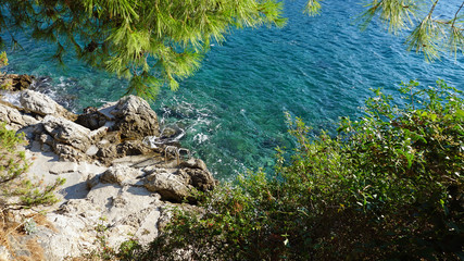 amazing natural beach in croatian town dubrovnik