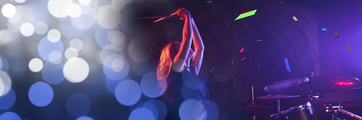 drummer at concert with transition