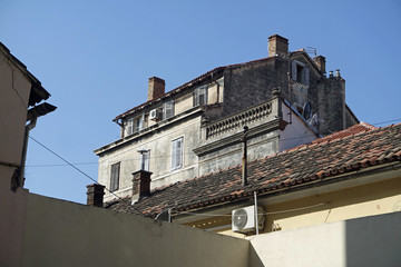 old residential buildings in croatian town split