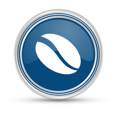 Blauer Button - Kaffeebohne