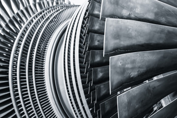 steam turbine metal blade use in power station or jet engine © Quality Stock Arts