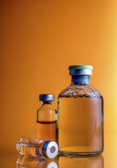 Medicine in vials , ready for vaccine injection