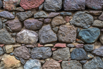 Texture of old rock wall for background, Medieval stone wall
