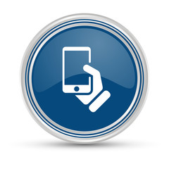 Blauer Button - Smartphone - Handy