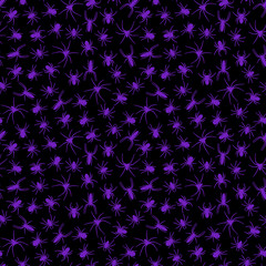 Spider halloween seamless pattern. Halloween background. Textile or wrapping paper.