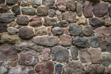 Texture of old rock wall for background, Medieval stone wall