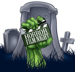 Fototapeta premium Horror Film Zombie or Monster Clapper Board Sign