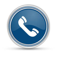 Blauer Button - Telefon