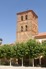 Fototapeta na wymiar Monastery of Manasterio de la Vega, Tierra de Campos, Valladolid province, Castilla and Leon, Spain