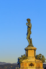Fototapeta premium David replica statue on Michelangelo hill, Florence, Italy