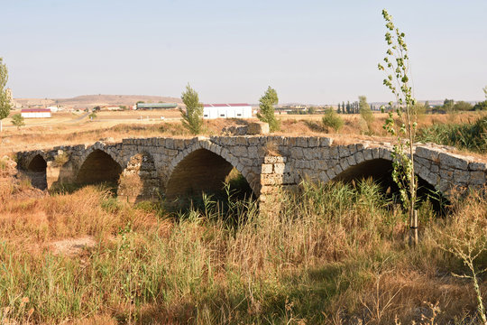 Roman bridge of Sasamon, Burgos province, Spain