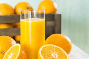 Glass of orange juice