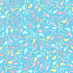 Fototapeta na wymiar Seamless pattern background. Blue, yellow and pink