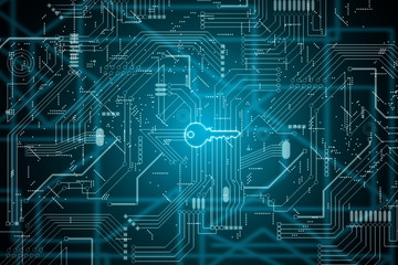 integrated key in electronic computer circuit board