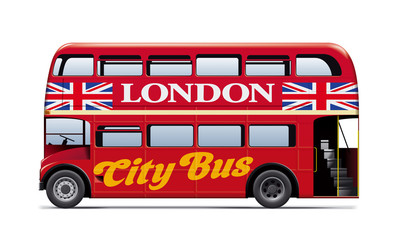 Fototapeta na wymiar London City Bus