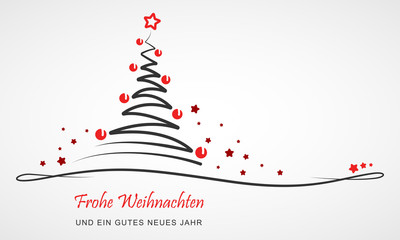 Weihnachten - "Abstrakter Weihnachtsbaum" (Schwarz/ Rot)