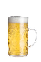 Cutout of Tall Crystal Mug Filled with Beer