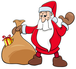 Santa Claus Christmas character with sack