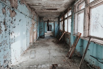 Fototapeta na wymiar Chernobyl Hallway