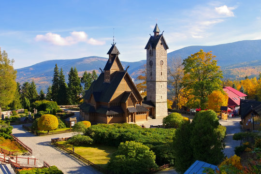 Fototapeta Karpacz Kirche Wang - Karpacz, the church Vang