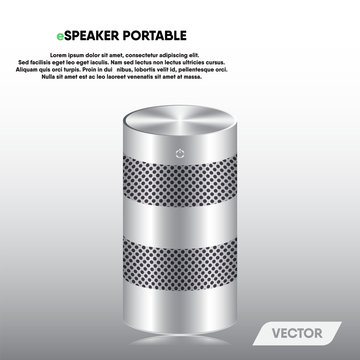 Speaker portable and stereo sound, Vector, Illustration