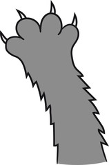 krallen hand bein kratzen angreifen katze comic cartoon design haustier