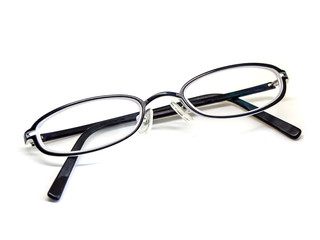 isolated glasses on white background