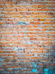 Old red brick wall textures and backgrounds