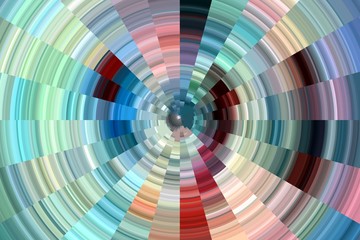 Circular vivid hypnotic abstract background and texture with sparkling lights