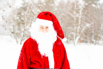 Santa Claus Out In The Snow