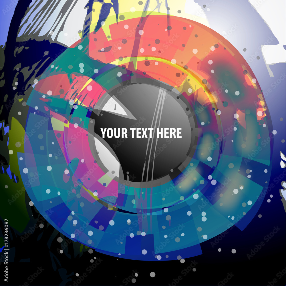 Poster abstract colorful artistic background concept, label template design with place for your text