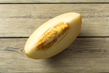 melon on table