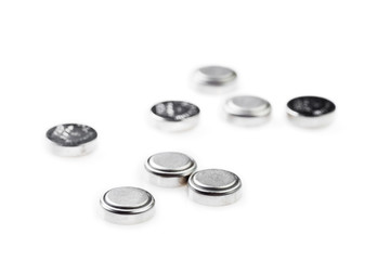 Lithium batteries isolated on white