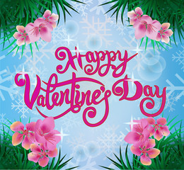 Valentines Day Party Poster Design. Template of invitation, flyer, poster or greeting card.