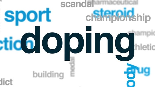 Doping animated word cloud, text design animation.