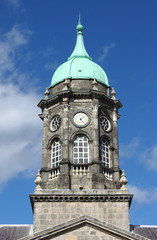Fototapeta na wymiar Clock tower of the Dublin castle, Ireland