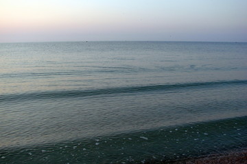 sunrise on the Azov Sea.